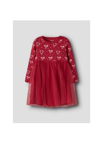 name it, Unisex, Minikleid &raquo;NMFRI LS DRESS&laquo;, jester rot, 92, N-Gr, Kurzes Weihnachts-Kleid von name it f&uuml;r Unisex
