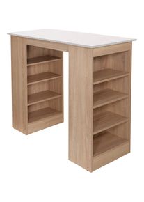 respekta, respekta Bartisch &raquo;Merle&laquo; Breite 103 cm, Belastbarkeit bis zu 40 kg, eiche s&auml;gerau nachbildung, wei&szlig;, B/H/T: 103 cm x 50 cm