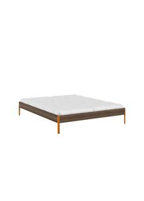 Karup Design, Bettgestell &raquo;CORE BED Bodenbett, Holzrahmen, Futonbett, Jugendbett, Holzbett&laquo; Massivholzbett mit Lattenrost, Kiefer massiv, Doppelbett 