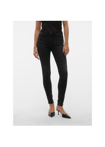 V&eacute;ro Moda Vero Moda, Unisex, Skinny-fit-Jeans &raquo;VMFLASH MR SKINNY JEANS LI111 NOOS&laquo; Baumwollmischung mit Stretch, regular waist, skinny fit, schwarz denim, L (40