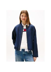 Tommy Hilfiger, Unisex, Bomberjacke &raquo;COTTON NYLON REG BOMBER&laquo; ohne Kapuze, schwarz night navy, L (40), Bomberjacke von Tommy Hilfiger Womanswear