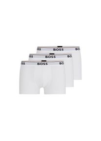 BOSS, Herren, BOSS Trunk &raquo;TRUNK 3 PACK&laquo; 3 Stk. BOSS Schriftzug auf dem Bund, wei&szlig;, M, 3 Stk., HUGO BOSS Boxer im Dreierpack