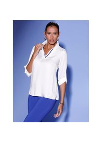 CR&Eacute;ATION L Creation L, Unisex, creation L Satinbluse, ecru, royalblau, 48, Modal-Qualit&auml;t