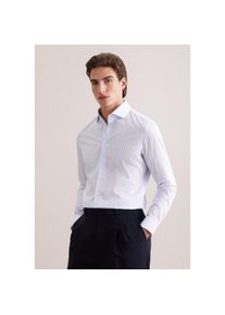 Seidensticker, Herren, Seidensticker Businesshemd &raquo;Schwarze Rose&laquo; Shaped 1/1 Kentkragen Gestreift, blau, XL (43), normale &Auml;rmell&auml;ngen, Passform: 