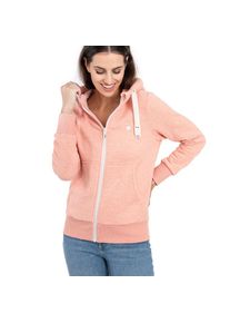 DEPROC Active, Unisex, DEPROC Active Kapuzensweatjacke &raquo;FinjaCMYK II&laquo; weiche Fleecejacke mit K&auml;ngurutasche, orange, 40 (M), Modische Sweatjacke f&uuml;r 