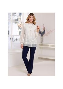 Classic Basics, Unisex, Spitzenbluse, ecru, 40, transparente Chiffon-&Auml;rmel