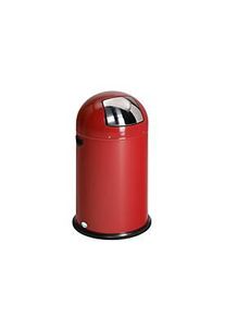 Var Abfallsammler, 40 L, Stahl-Inneneimer, Metallgriff, rot