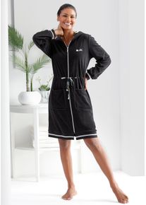 feel good Witt Damen Bademantel, schwarz, Gr&ouml;&szlig;e 36/38, 80% Baumwolle, 20% Polyester