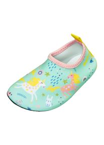 Playshoes Badeschuh 'Einhorn' M&auml;dchen Gr&ouml;&szlig;e 20/21 blau / gelb / mint / wei&szlig;