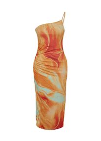 Trendyol Kleid Damen Gr&ouml;&szlig;e 40 jade / orange / hummer