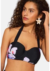 Love & Roses Bikini Top Damen Gr&ouml;&szlig;e 100 flieder / altrosa / schwarz / naturwei&szlig;