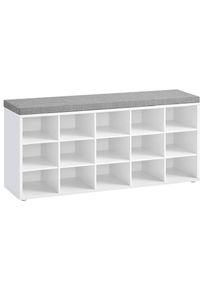 VASAGLE, VASAGLE Schuhschrank &raquo;105 x 48 cm, Weiss&laquo;, wei&szlig;, B/H/T: 105 cm x 48 cm x 30 cm