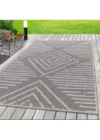 Ayyildiz Teppiche, Teppich &raquo;ARUBA 4902&laquo; rechteckig 6 mm H&ouml;he Pflegeleicht, Modern, In- und Outdoor geeignet, grau, Polypropylen, 6 mm