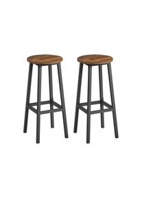 VASAGLE, VASAGLE Barhocker &raquo;2er Set&laquo; 2 Stk. tlg., schwarz, braun, B/H/T: 74 cm