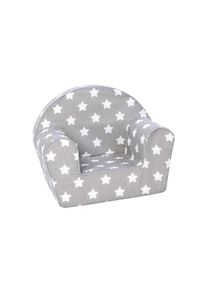 KNORRTOYS, Sessel &raquo;Stars white&laquo;, grau, wei&szlig;, Baumwolle, B/H/T: 51cm x 42cm x 34cm, Sessel