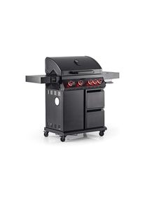 Landmann, Landmann Gasgrill &raquo;Cool Black 4,1 maxX&laquo; Gasgrill mit 4 stufenlos regelbaren Hauptbrennern, schwarz, B/H/T: 144 cm x 53 cm