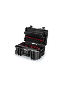 Knipex, Werkzeugkoffer &raquo;Robust26 Move, Leer&laquo;, grau, Aluminium, Harte Arbeit wird smarte Arbeit: Maximale Flexibilit&auml;t dank 19 Werkzeugtaschen und 61 