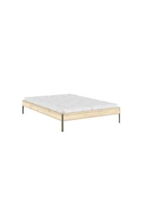 Karup Design, Bettgestell &raquo;CORE BED Bodenbett, Holzrahmen, Futonbett, Jugendbett, Holzbett&laquo; Massivholzbett mit Lattenrost, Kiefer massiv, Doppelbett 
