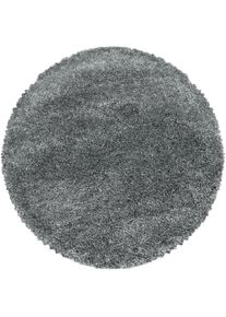 Ayyildiz Teppiche, Hochflor-Teppich &raquo;FLUFFY 3500&laquo; rund 50 mm H&ouml;he Langflor, Shaggy, uni, robust, auch rechteckig erh&auml;ltlich, Wohnzimmer, hellgrau, 