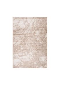 Kayoom, Teppich &raquo;Mineral 425&laquo; rechteckig 12 mm H&ouml;he Kurzflor, Hoch Tief Struktur, Wohnzimmer, beige, Polypropylen, 12 mm