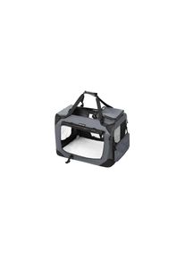 Feandrea, FEANDREA Tiertransportbox &raquo;f&uuml;r Hunde & Katzen S&laquo; bis 11 kg, grau, schwarz, B/H/T: 60 cm x 42 cm x 42 cm
