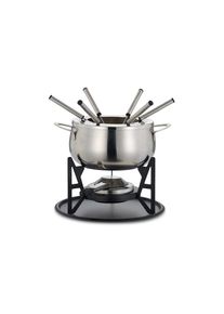 Ackerman Fondue &raquo;Oak & Steel 11 Teile&laquo;, silberfarben