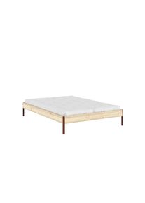 Karup Design, Bettgestell &raquo;CORE BED Bodenbett, Holzrahmen, Futonbett, Jugendbett, Holzbett&laquo; Massivholzbett mit Lattenrost, Kiefer massiv, Doppelbett 