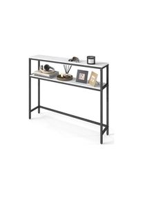 VASAGLE, VASAGLE Konsolentisch &raquo;100 x 80.5 cm&laquo;, schwarz, wei&szlig;, schwarz, wei&szlig;, B/H/T: 80,5 cm x 20 cm