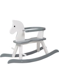 Roba, Roba Schaukelpferd &raquo;Weiss/Grau&laquo; aus Holz, wei&szlig;, grau, Einheitsgr&ouml;&szlig;e, Schaukelpferd
