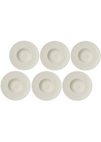 Villeroy & Boch Villeroy & Boch, Suppenteller &raquo;Manufacture Rock &Oslash; 29 cm Weiss&laquo;, wei&szlig;, Porzellan