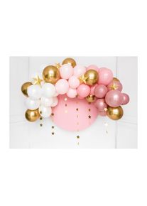 partydeco, partydeco Girlande &raquo;Luftballon Girlande Pink&laquo;, gold