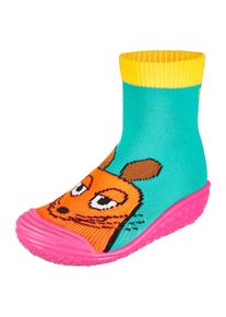 Playshoes Badeschuh 'Die Maus Freunde' Jungen Gr&ouml;&szlig;e 20/21 t&uuml;rkis / gelb / orange / pink