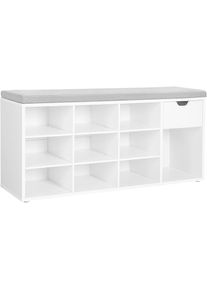 VASAGLE, VASAGLE Schuhschrank &raquo;104 x 30,5 x 48 cm&laquo;, wei&szlig;, Kunststoff, B/H/T: 104 cm x 48 cm x 30,5 cm