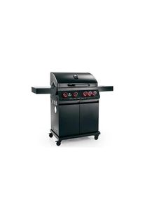 Landmann, Landmann Gasgrill &raquo;Cool Black 4,1 Classic&laquo; Kompakter Gasgrill mit 4 stufenlos einstellbaren Hauptbrennern, schwarz, B/H/T: 144 cm x 53 cm
