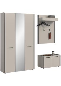 Home Affaire, Home Affaire Garderoben-Set &raquo;RAK, 3-teilige Garderoben-Kombination, Breite ca.197 cm&laquo; Garderobenschrank, Sitzbank, Garderobenpaneel, 3 