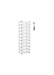 Songmics, Songmics Schuhschrank &raquo;43 cm x 173 cm, Schwarz/Weiss&laquo;, schwarz, wei&szlig;, Kunststoff, B/H/T: 43 cm x 173 cm x 31 cm