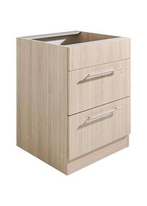 Wiho-K&uuml;chen Wiho K&uuml;chen, wiho K&uuml;chen Kochfeldumbauschrank &raquo;Filo&laquo; 60 cm breit, mit 2 grossen Ausz&uuml;gen ohne Arbeitsplatte, front und korpus: vicenza eiche hell, B/H