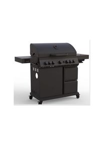 Landmann, Landmann Gasgrill &raquo;Cool Black 5,2&laquo; Gasgrill mit 5 stufenlos einstellbaren Hauptbrennern, schwarz, B/H/T: 144 cm x 53 cm
