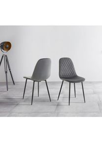 Hela, Hela Esszimmerstuhl &raquo;Sabrina&laquo; (Set) 2 Stk.2 und 4 St&uuml;ck, K&uuml;chenstuhl, grau, schwarz, 100% Polyester, B/H/T: 58 cm x 83 cm x 61 cm