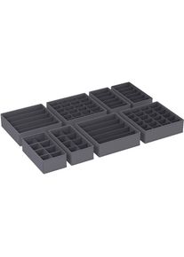 Songmics, Songmics Aufbewahrungskorb &raquo;8 St&uuml;ck&laquo;, grau, Kunststoff