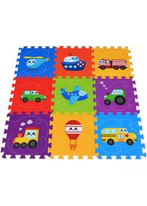 KNORRTOYS, Puzzle &raquo;Fahrzeuge&laquo; Puzzlematte, Bodenpuzzle, gelb, Schaumstoff