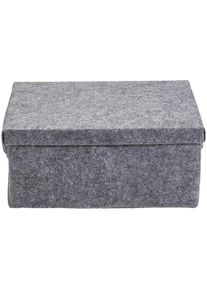 DIAQUA, DIAQUA Aufbewahrungsbox &raquo;Stone 31 x 21 x 14 cm, Grau&laquo;, grau, Polyester, B/H/T: 31 cm x 14 cm x 21 cm
