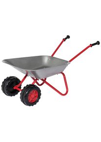 Rolly Toys, Rolly Toys Schubkarre &raquo;rollyMetallschubkarre, Double Tyre&laquo; f&uuml;r Kinder; Made in Europe, silberfarben, rot, Kunststoff, Metall