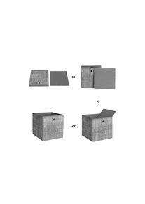 Songmics, Songmics Aufbewahrungskorb &raquo;6 St&uuml;ck&laquo;, grau, B/H/T: 30 cm x 30 cm x 30 cm