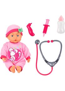 BAYER, Babypuppe &raquo;Doktorpuppe&laquo; mit Funktion, rosa, pink, Einheitsgr&ouml;&szlig;e, Babypuppe