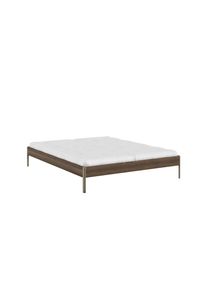 Karup Design, Bettgestell &raquo;CORE BED Bodenbett, Holzrahmen, Futonbett, Jugendbett, Holzbett&laquo; Massivholzbett mit Lattenrost, Kiefer massiv, Doppelbett 