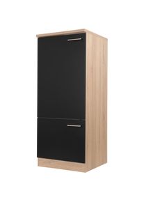 respekta, respekta K&uuml;hlumbauschrank &raquo;Merle&laquo; Breite 60 cm, T&uuml;ren wechselseitig anschlagbar, H&ouml;he 144,8 cm, schwarz, B/H/T: 60 cm x 144,8 cm x 60 cm