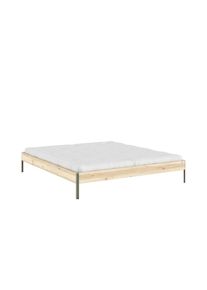 Karup Design, Bettgestell &raquo;CORE BED Bodenbett, Holzrahmen, Futonbett, Jugendbett, Holzbett&laquo; Massivholzbett mit Lattenrost, Kiefer massiv, Doppelbett 