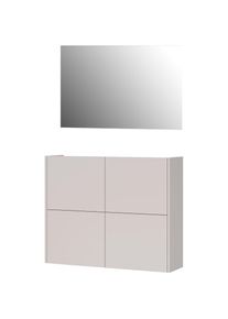 Germania, Germania Garderoben-Set &raquo;GW-Binetto&laquo; 2 Stk. tlg., kaschmir, navarra, eiche, nachbildung, Glas, Spanplatte, B/H/T: 97 cm cm x 200 cm cm x 27 