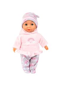BAYER, Babypuppe &raquo;My First Baby, Regenbogen-Outfit&laquo; mit Schlafaugen, rosa, grau, Einheitsgr&ouml;&szlig;e, Babypuppe